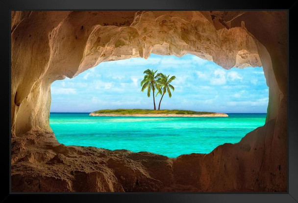 Paradise in the Caribbean Photo Photograph Art Print Stand or Hang Wood Frame Display Poster Print 13x9