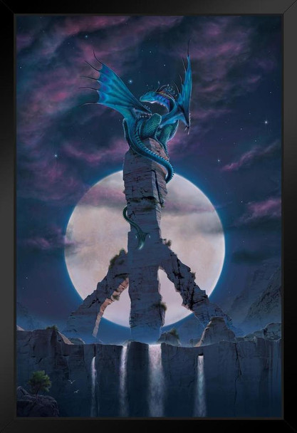 Peace Dragon Moon by Vincent Hie Art Print Stand or Hang Wood Frame Display Poster Print 9x13