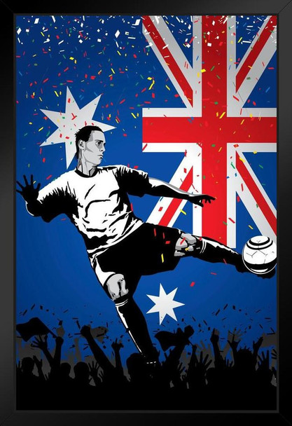 Australia Soccer National Team Sports Art Print Stand or Hang Wood Frame Display Poster Print 9x13