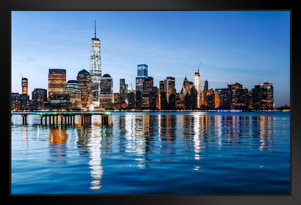 Early Morning Lower Manhattan New York City Photo Photograph Art Print Stand or Hang Wood Frame Display Poster Print 13x9