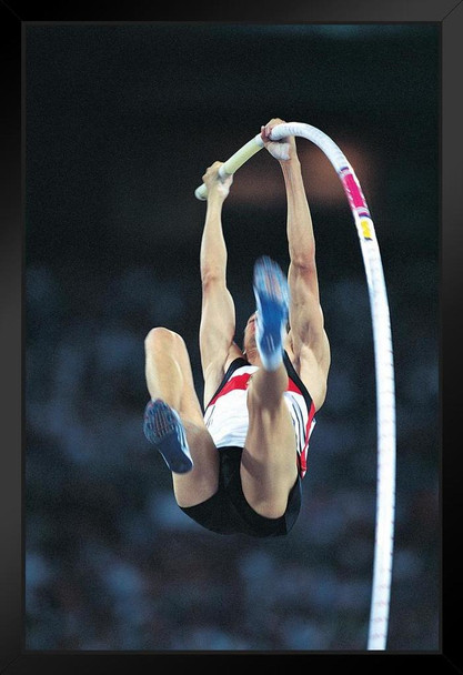 Man in a Pole Vault Competition Photo Photograph Art Print Stand or Hang Wood Frame Display Poster Print 9x13