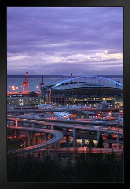 CenturyLink Field Seattle Washington Skyline Photo Photograph Stand or Hang Wood Frame Display 9x13