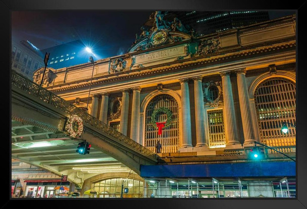 Grand Central Terminal at Night New York City Photo Photograph Art Print Stand or Hang Wood Frame Display Poster Print 13x9