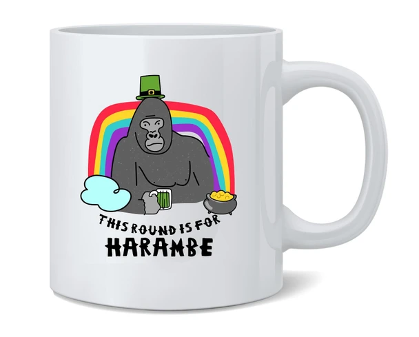 This Round Is For Harambe St Patricks Day Funny Mug 12oz