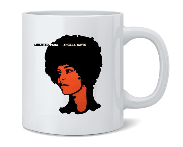 Free Angela Davis Libertad Para Retro Vintage Ceramic Coffee Mug Tea Cup Fun Novelty Gift 12 oz