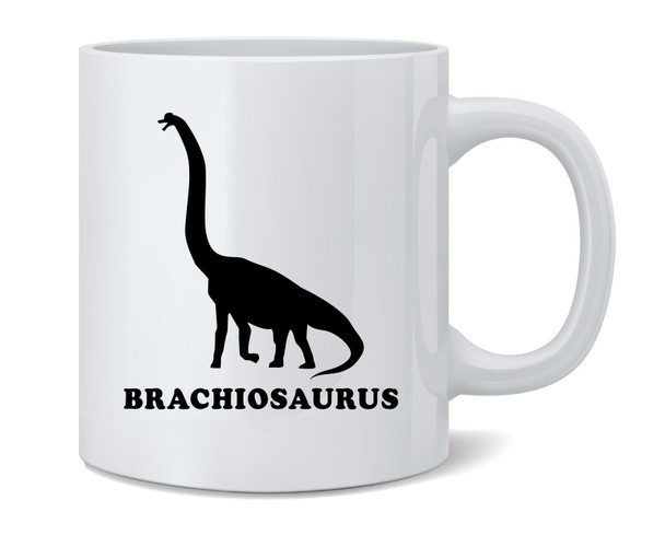 Brachiosaurus Retro Dinosaur Silhouette Coffee Mug 12oz