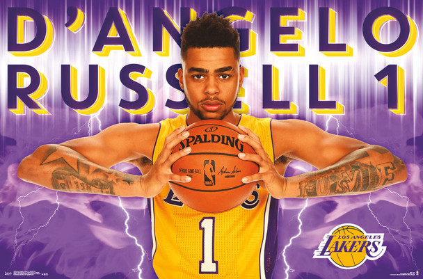 Los Angeles Lakers DAngelo Russell NBA Basketball Sports Poster 22x34