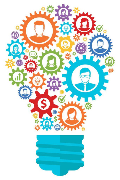 Laminated Business Concepts Ideas and Symbols Lightbulb Creativity Inventor Educational Classroom Decorative Artwork Teacher Learning Homeschool Supplies Teaching Poster Dry Erase Wall Art 24x36