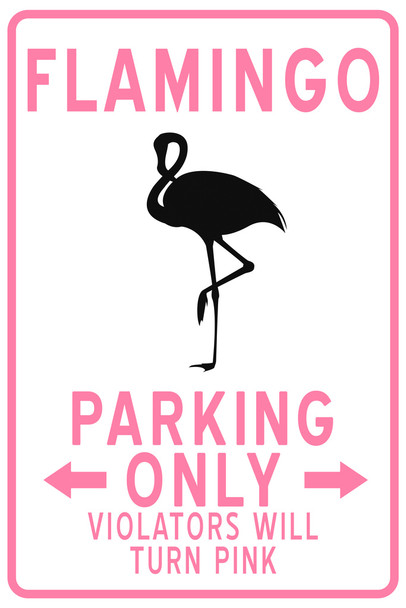 Flamingo Parking Only Funny Flamingo Prints Flamingo Wall Decor Beach Theme Bathroom Decor Wildlife Print Pink Flamingo Bird Exotic Beach Poster Cool Wall Art Print Poster 12x18