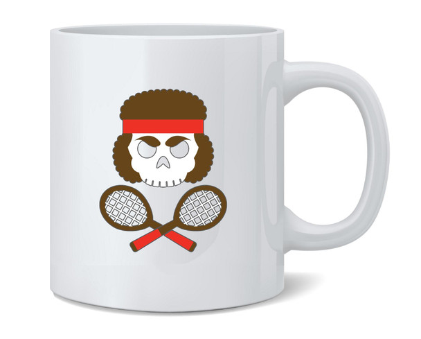 Tennis Jolly Roger Retro 80s Ceramic Coffee Mug Tea Cup Fun Novelty Gift 12 oz