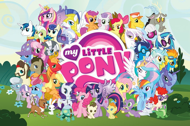 My Little Pony Cast TV Show Cool Wall Decor Art Print Poster 36x24
