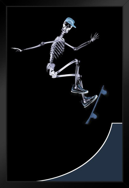 Skeleton Using Skateboard X Ray Photo Photograph Art Print Stand or Hang Wood Frame Display Poster Print 9x13