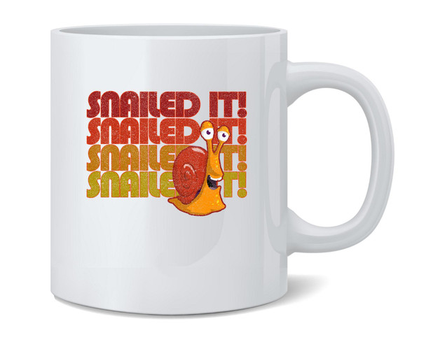 Snailed It! Cute Funny Snail Retro Ceramic Coffee Mug Tea Cup Fun Novelty Gift 12 oz