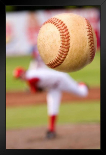 The Pitch Baseball Pitcher Throwing Fast Ball Photo Photograph Art Print Stand or Hang Wood Frame Display Poster Print 9x13