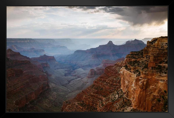 Sunset over North RIm Grand Canyon National Park Photo Photograph Art Print Stand or Hang Wood Frame Display Poster Print 13x9