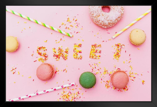 Sweet Written in Candy Sprinkles Photo Photograph Art Print Stand or Hang Wood Frame Display Poster Print 13x9