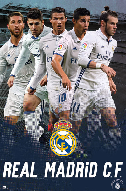 Real Madrid Players Cristiano Ronaldo Bale Soccer Sports Cool Wall Decor Art Print Poster 22x34