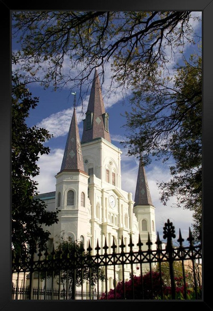 Saint Louis Cathedral Through The Trees Photo Photograph Art Print Stand or Hang Wood Frame Display Poster Print 9x13