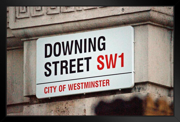 Downing Street Sign Whitehall London England UK Photo Photograph Art Print Stand or Hang Wood Frame Display Poster Print 13x9
