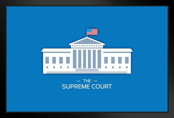 United States Supreme Court Building Art Print Stand or Hang Wood Frame Display Poster Print 13x9