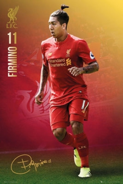 Liverpool Roberto Firmino 16/17 Soccer Football Sports Cool Wall Decor Art Print Poster 24x36