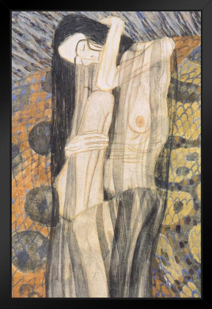 Gustav Klimt Nagender Kummer Portrait Art Nouveau Prints and Posters Gustav Klimt Canvas Wall Art Fine Art Wall Decor Women Landscape Abstract Symbolist Painting Stand or Hang Wood Frame Display 9x13