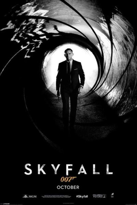 Laminated James Bond Skyfall Teaser Movie Poster Dry Erase Sign 24x36 ...