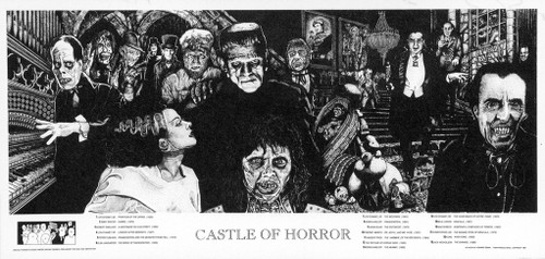 Castle of Horror Movie Cool Wall Art Print Poster 36x19 - Poster