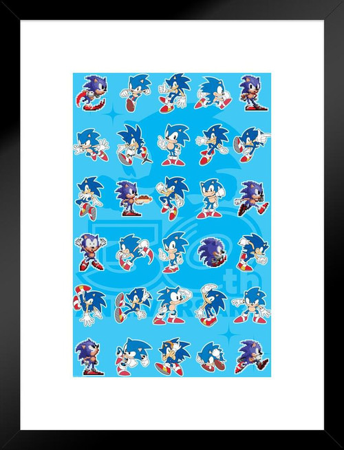 Painting Wall Decoration Sonic Sprite From the Video Game -  Israel