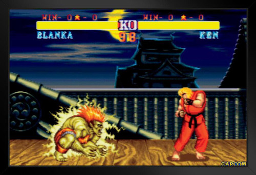 Street Fighter Shadowbox Art - Blanka vs. Ken