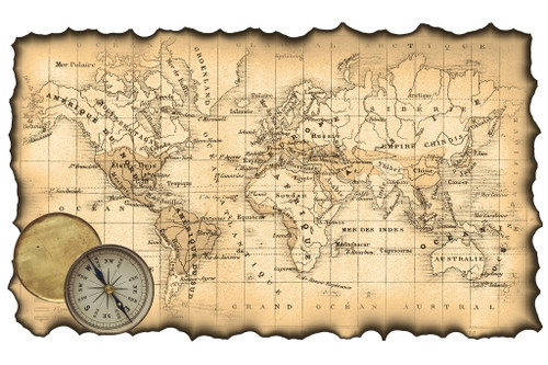 Ancient Map of the World Antique Style Map Travel World Map with Cities ...