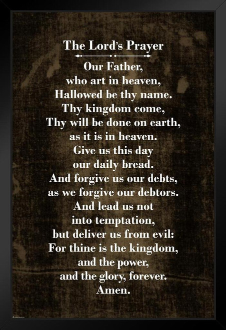 The Lords Prayer Our Father Shroud of Turin Bible Quote Spiritual Decor ...