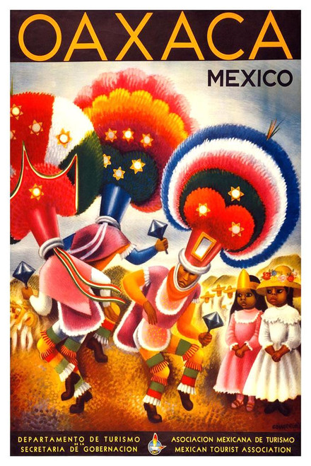 Oaxaca Mexico Vintage Travel Cutting Board by Yesteryears