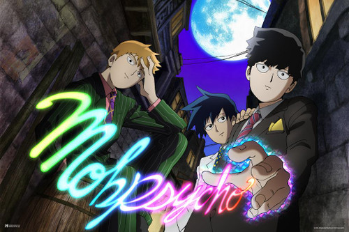 Mob Psycho 100 Crunchyroll Japanese Anime Merchandise Webtoon Manga Series  Anime Poster Merch Anime Bedroom Decor Trippy Decor UV Light Reactive Black