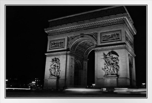 Arch De Triomphe French Revolutionary War Monument Paris France Photo Photograph White Wood 0680