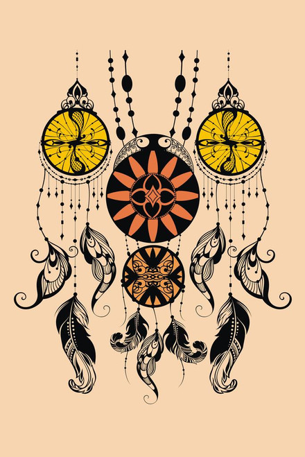 Laminated Colorful Dream Catchers Poster Dry Erase Wall Art 16x24 ...