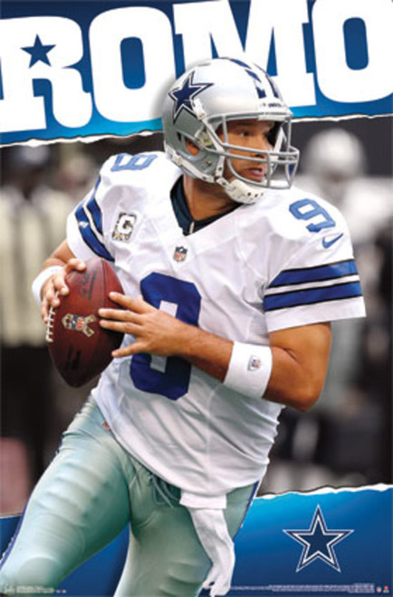 Art, Tony Romo Dallas Cowboys Football Sports Poster Print Wall Art 18x24