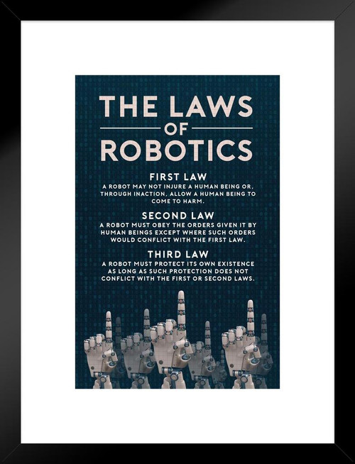 The Three Laws of Robotics Rules Science Fiction SciFi Geeky Inventor