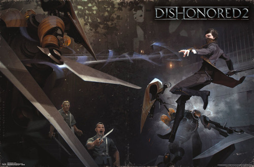 【非売品】DISHONORED 2 ディスオナード B2 ゲーム ポスター Dishonored 2 Game Poster Art Print Bethesda Limited 363