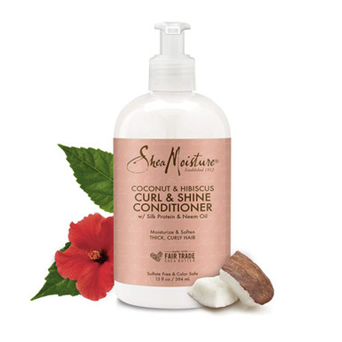 Shea Moisture Coconut & Hibiscus Curl & Shine Conditioner (x 4 )