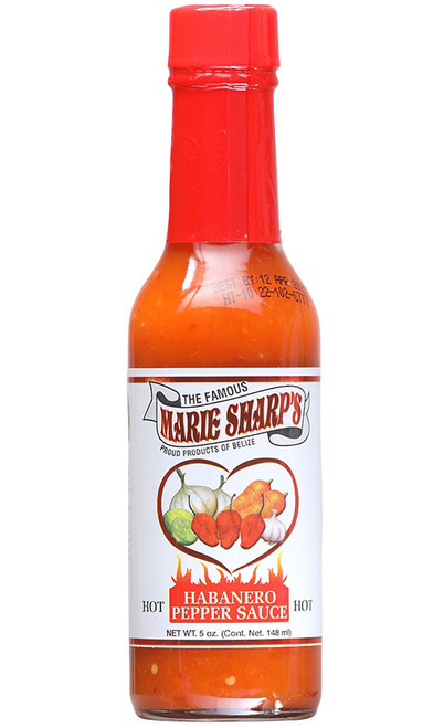 Marie Sharp's Hot Habanero Pepper Sauce, 5oz. Marie Sharp's Hot Habanero Pepper Sauce, 5oz.