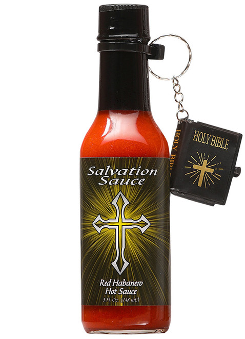 Danny Cash's Red Habanero Salvation Sauce (w/mini bible), 5oz. Danny Cash's Red Habanero Salvation Sauce (w/mini bible), 5oz.