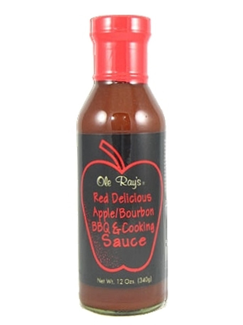 Ole Ray's Red Delicious Apple Bourbon BBQ and Cooking Sauce, 12oz. Ole Ray's Red Delicious Apple Bourbon BBQ and Cooking Sauce, 12oz.
