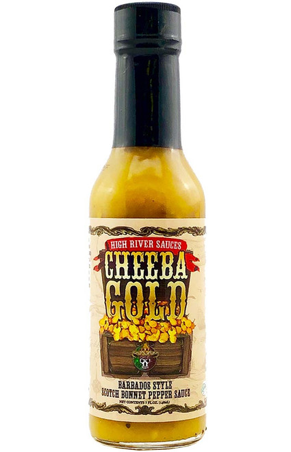 High River Sauces Cheeba Gold Barbados Style Scotch Bonnet Pepper Sauce, 5oz.