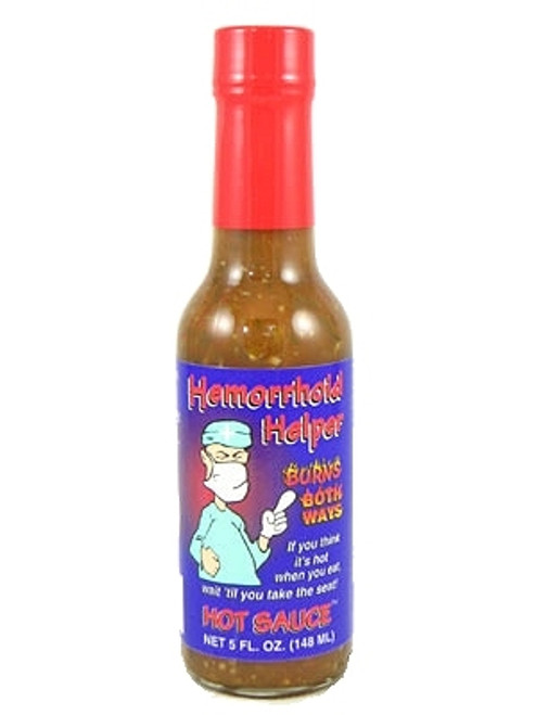 Hemorrhoid Helper Burns Both Ways Hot Sauce, 5oz. Hemorrhoid Helper Burns Both Ways Hot Sauce, 5oz.