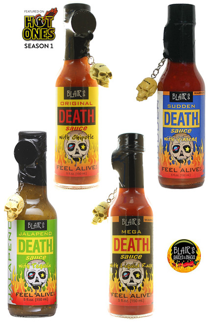 Blair's Extreme Death Sauce 4 Pack, 4/5oz. Blair's Extreme Death Sauce 4 Pack, 4/5oz.