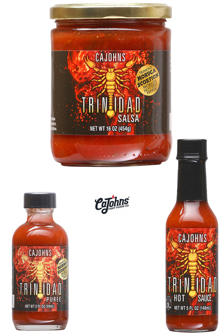 Cajohn's Scorpion Pepper Gift Set, 1/2oz, 1/5oz, 1/16oz. Cajohn's Scorpion Pepper Gift Set, 1/2oz, 1/5oz, 1/16oz.