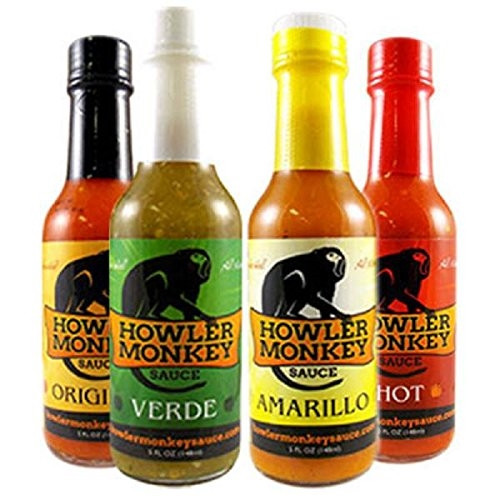 Howler Monkey Hot Sauce Variety 4 Pack, 4/5oz. Howler Monkey Hot Sauce Variety 4 Pack, 4/5oz.