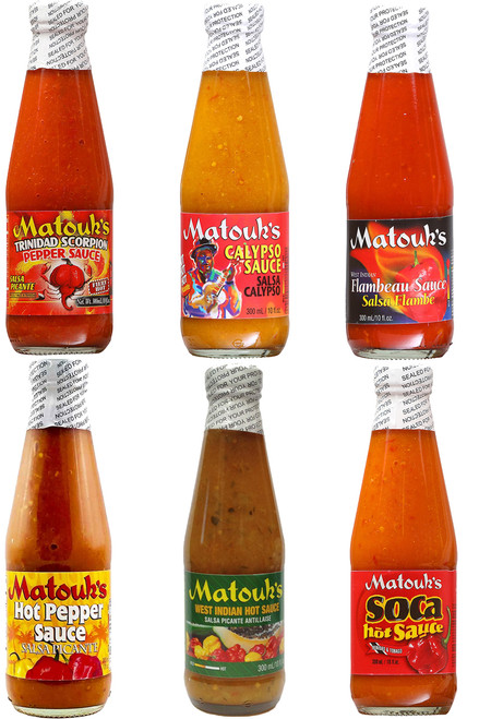 Matouk'S West Indian Hot Sauces Full Set, 6/10oz. Matouk'S West Indian Hot Sauces Full Set, 6/10oz.