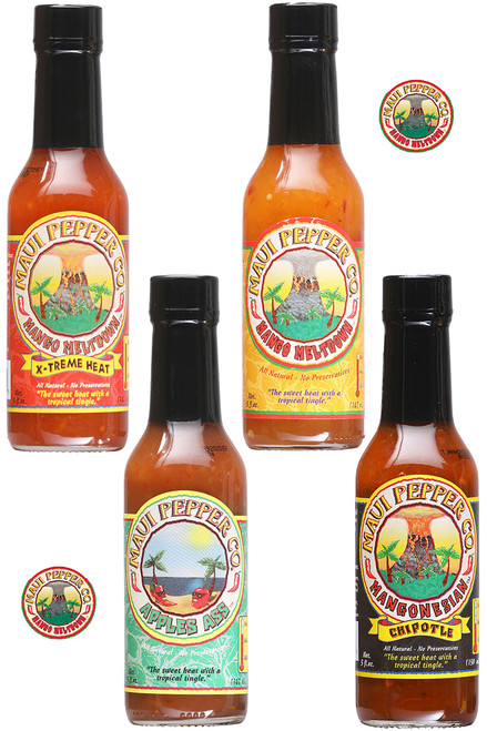 Tahiti Joe's Maui Pepper Hot Sauces 4 Pack, 4/5oz. Tahiti Joe's Maui Pepper Hot Sauces 4 Pack, 4/5oz.